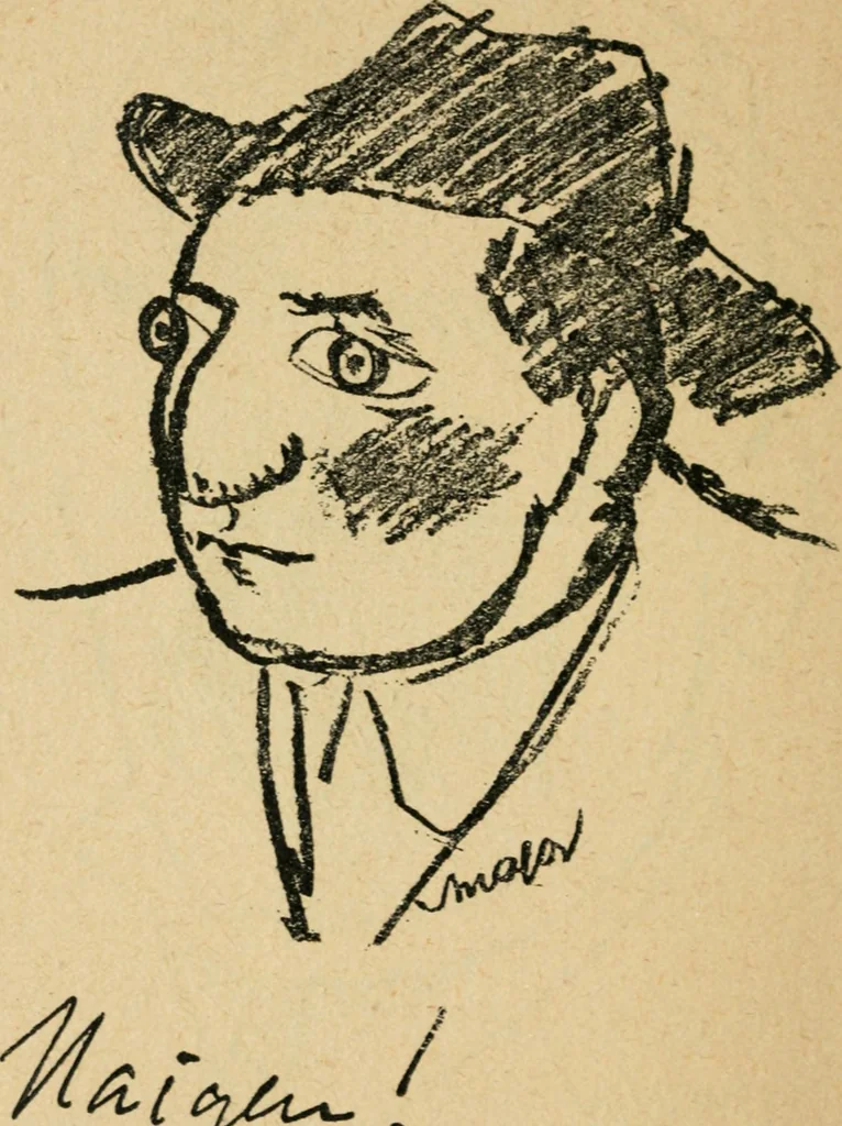 An illustration from Panoptikuma : irók és hirlapirók karrikaturái, 1913, leaf 97