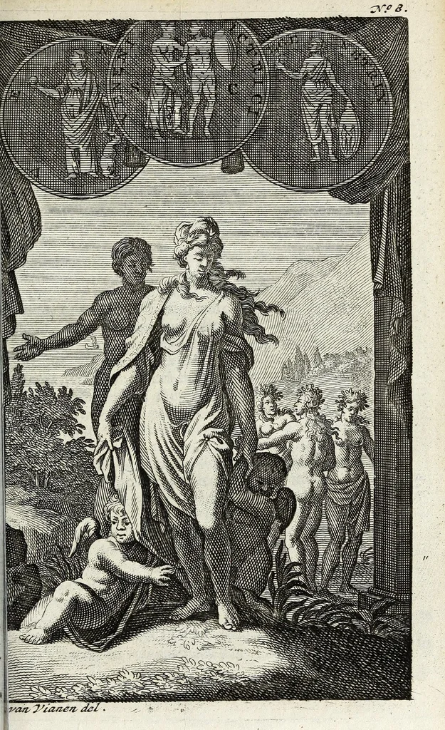 An illustration from Pantheum mythicum, seu, Fabulosa deorum historia : hoc epitomes eruditionis volumine breviter dilucidèque comprehensa, 1777, leaf 123