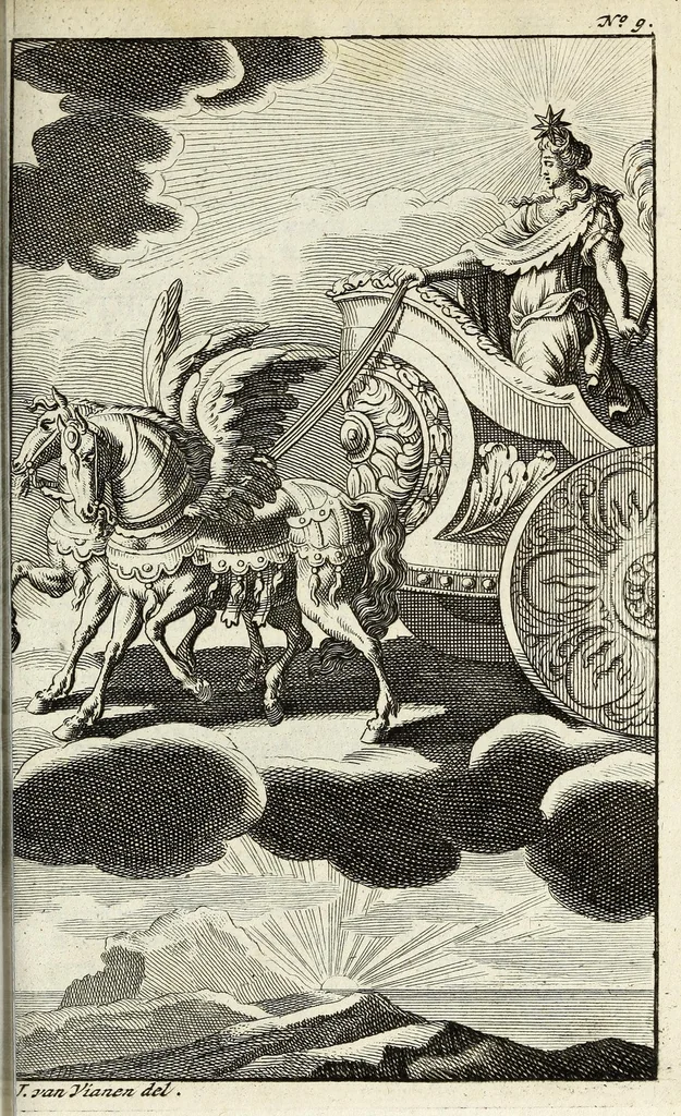 An illustration from Pantheum mythicum, seu, Fabulosa deorum historia : hoc epitomes eruditionis volumine breviter dilucidèque comprehensa, 1777, leaf 147
