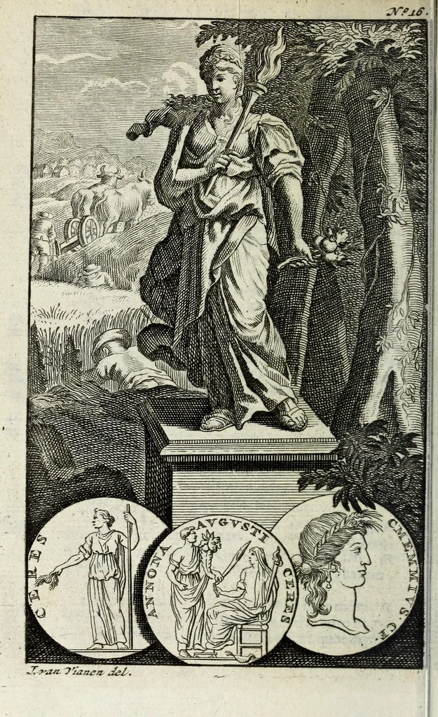 An illustration from Pantheum mythicum, seu, Fabulosa deorum historia : hoc epitomes eruditionis volumine breviter dilucidèque comprehensa, 1777, leaf 200