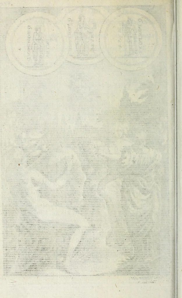 An illustration from Pantheum mythicum, seu, Fabulosa deorum historia : hoc epitomes eruditionis volumine breviter dilucidèque comprehensa, 1777, leaf 210