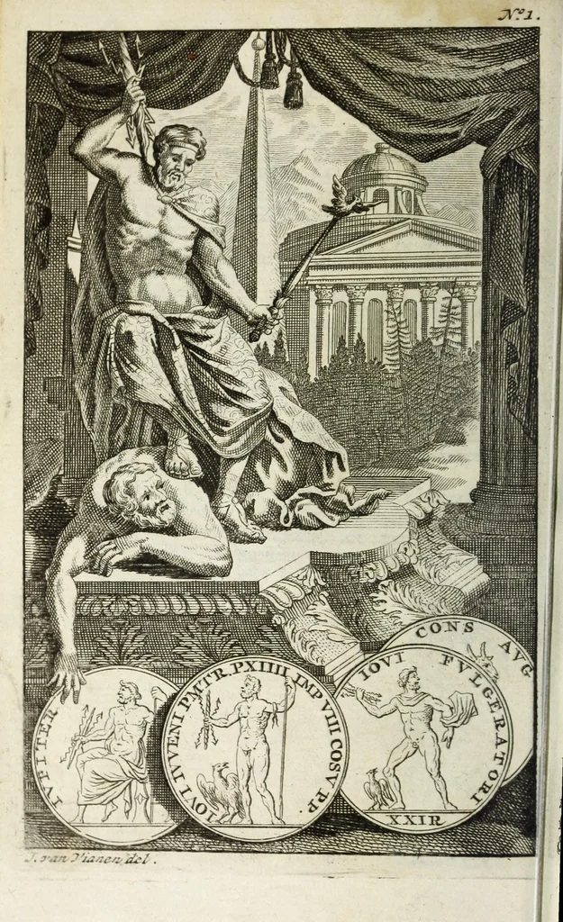 An illustration from Pantheum mythicum, seu, Fabulosa deorum historia : hoc epitomes eruditionis volumine breviter dilucidèque comprehensa, 1777, leaf 32