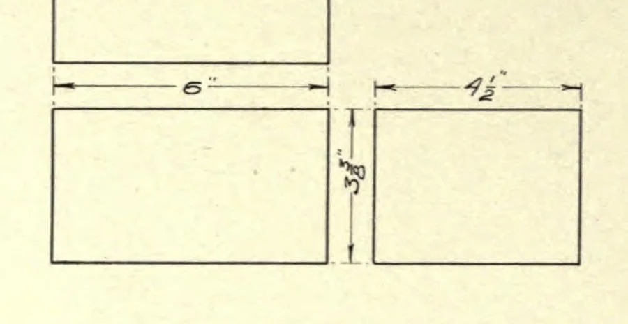 An illustration from Paper and cardboard construction : an analysis of the scope of paper and cardboard construction for primary grades of public schools...Book problems, box problems, card problems, envelope problems, 1913, leaf 92