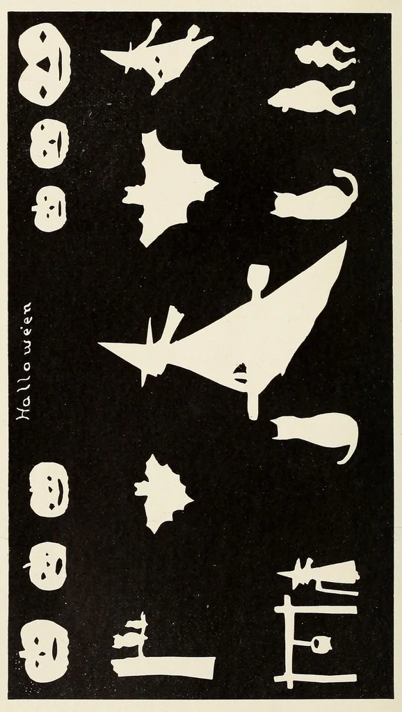 An illustration from Paper cutting correlated with the common school branches, 1922, leaf 34