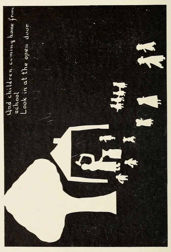 An illustration from Paper cutting correlated with the common school branches, 1922, leaf 70