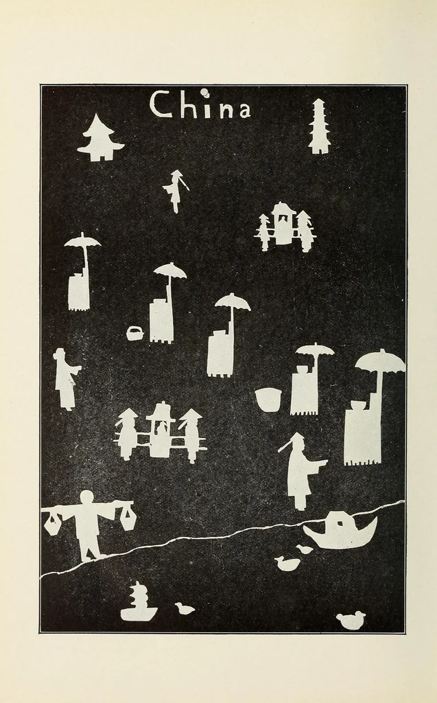 An illustration from Paper cutting correlated with the common school branches, 1922, leaf 76