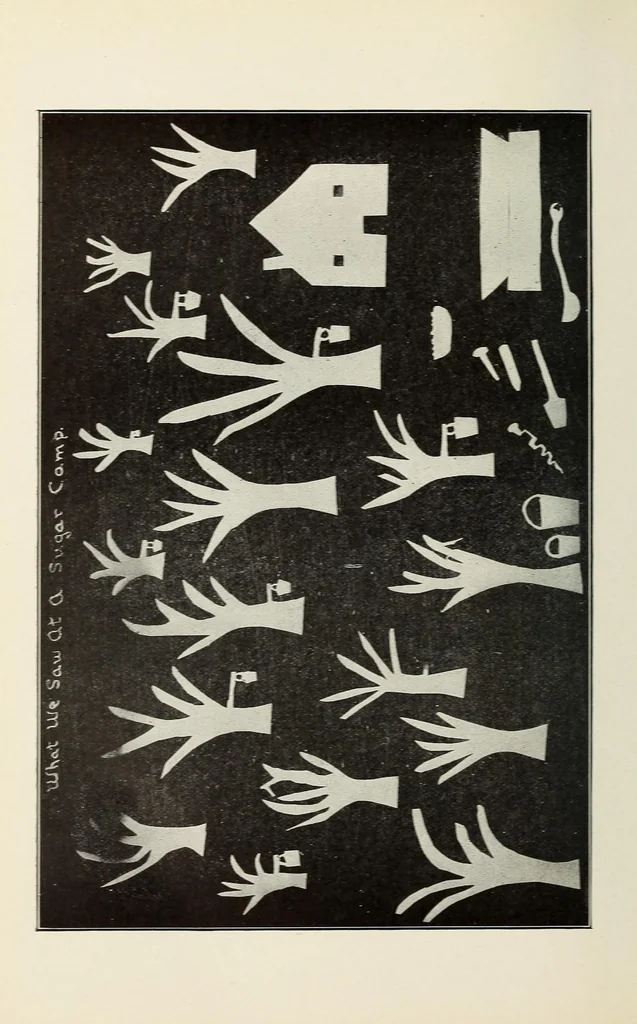 An illustration from Paper cutting correlated with the common school branches, 1922, leaf 80