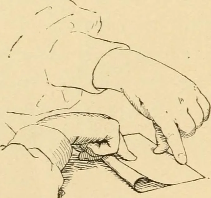 An illustration from Paper folding and cutting; a series of foldings and cuttings especially adapted to kindergartens and public schools, 1892, leaf 17