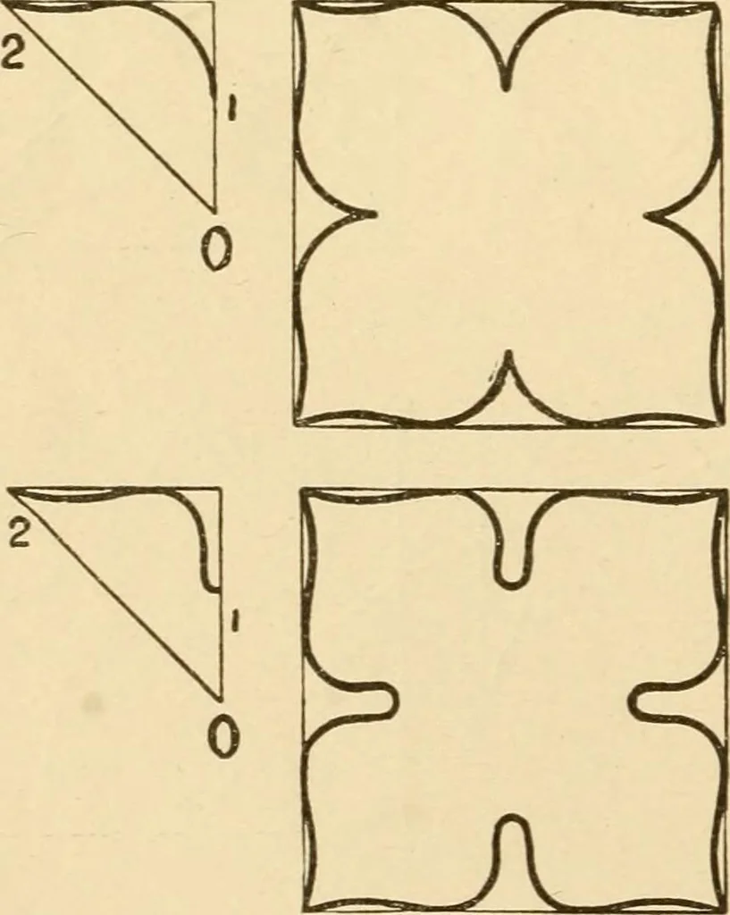 An illustration from Paper folding and cutting; a series of foldings and cuttings especially adapted to kindergartens and public schools, 1892, leaf 31