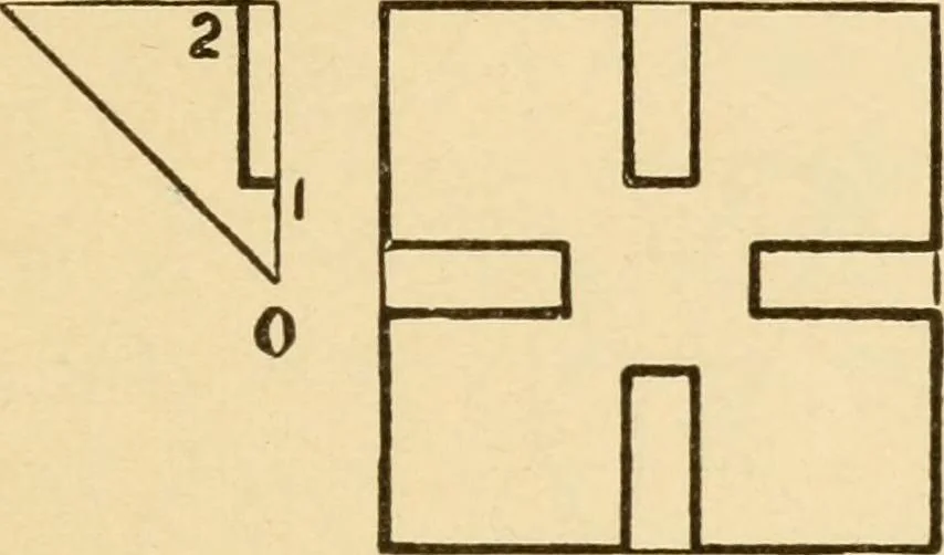 An illustration from Paper folding and cutting; a series of foldings and cuttings especially adapted to kindergartens and public schools, 1892, leaf 32