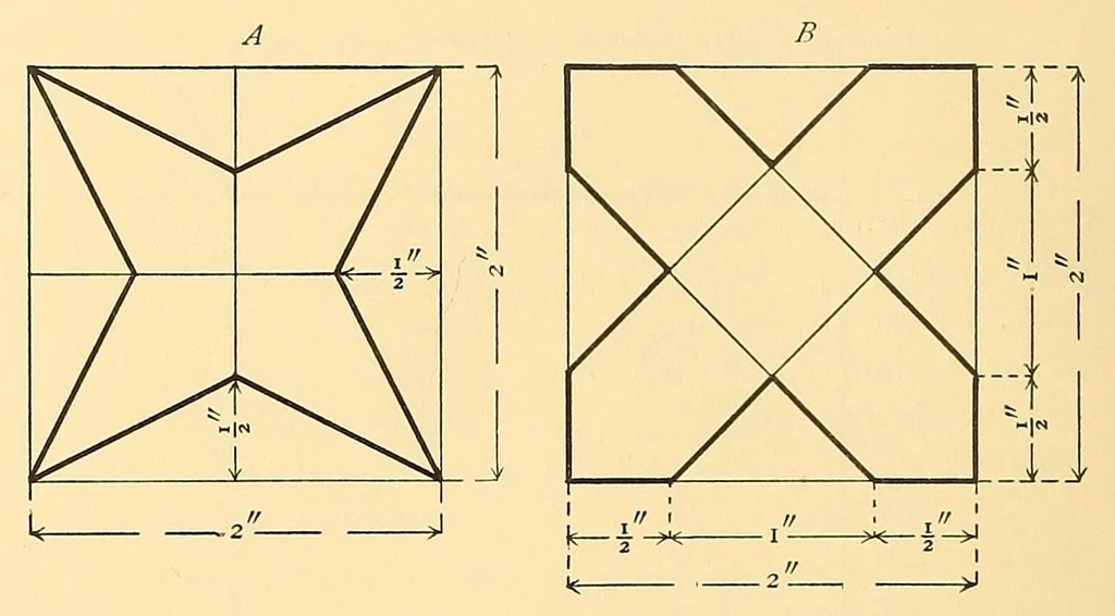 An illustration from Paper sloyd; a handbook for primary grades, 1905, leaf 38