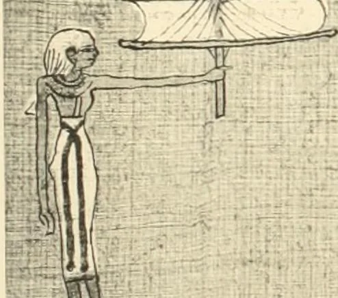 An illustration from Papyrus funéraires de la XXIe dynastie, 1914, leaf 100