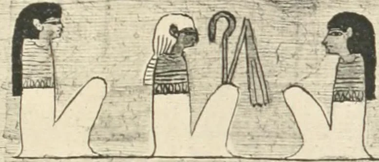 An illustration from Papyrus funéraires de la XXIe dynastie, 1914, leaf 102