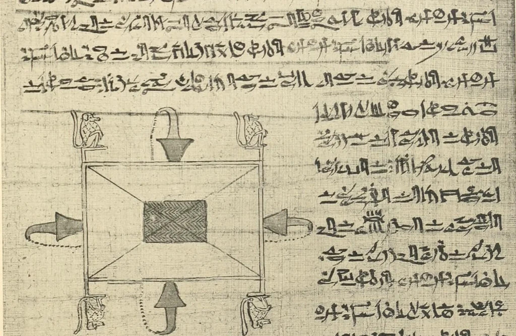 An illustration from Papyrus funéraires de la XXIe dynastie, 1914, leaf 110