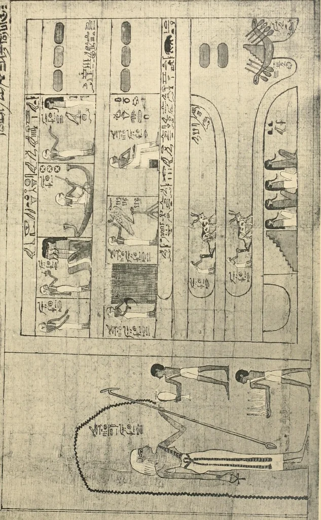 An illustration from Papyrus funéraires de la XXIe dynastie, 1914, leaf 112