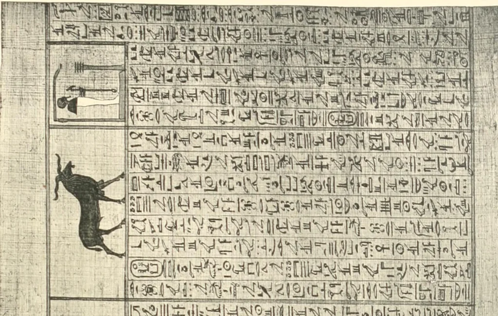 An illustration from Papyrus funéraires de la XXIe dynastie, 1914, leaf 62