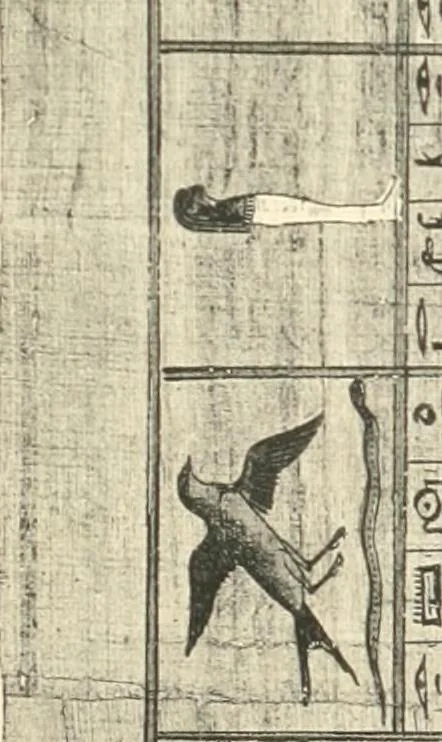 An illustration from Papyrus funéraires de la XXIe dynastie, 1914, leaf 62