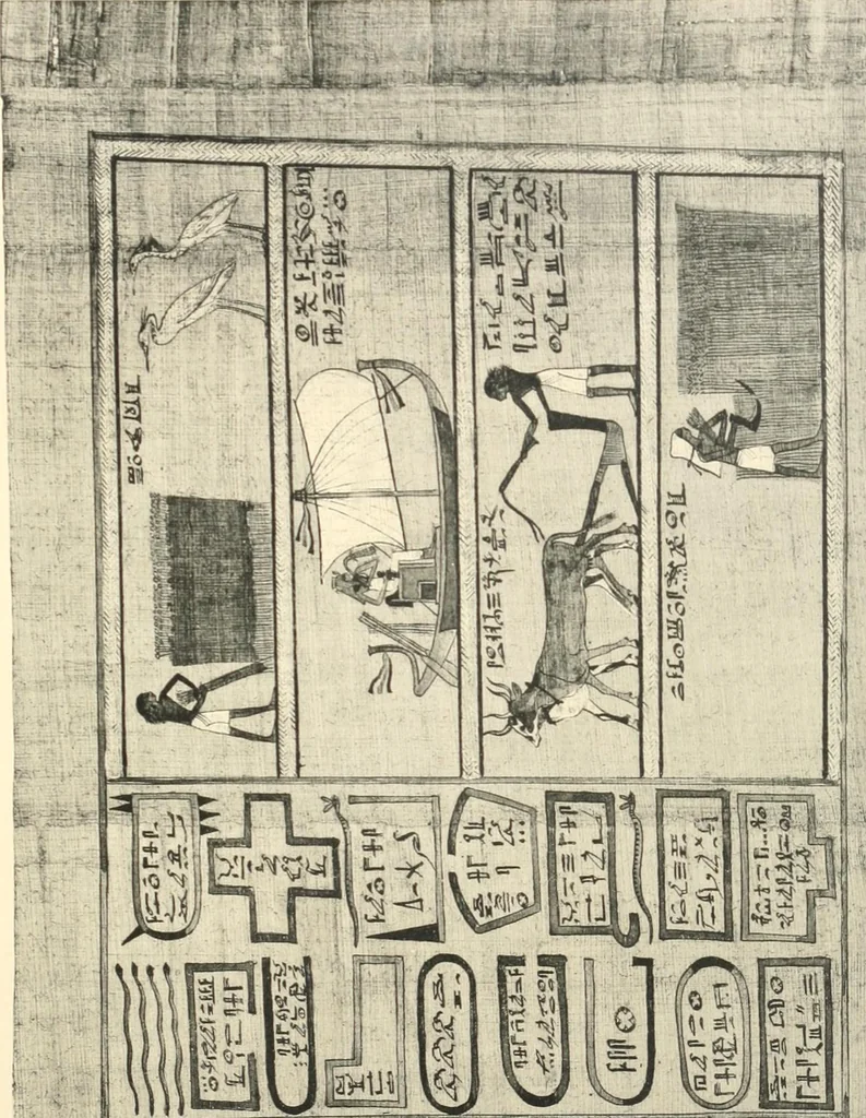 An illustration from Papyrus funéraires de la XXIe dynastie, 1914, leaf 72