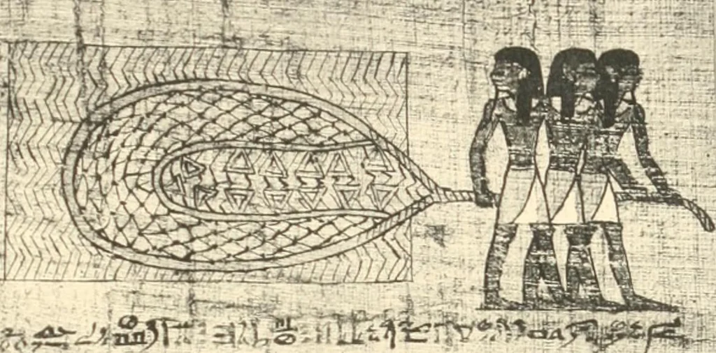 An illustration from Papyrus funéraires de la XXIe dynastie, 1914, leaf 124