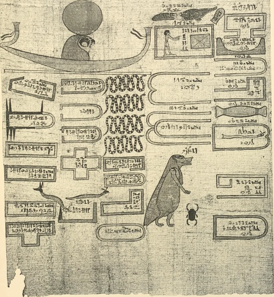 An illustration from Papyrus funéraires de la XXIe dynastie, 1914, leaf 136