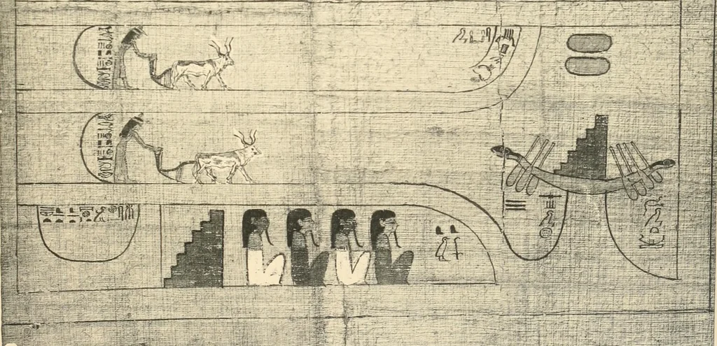 An illustration from Papyrus funéraires de la XXIe dynastie, 1914, leaf 148