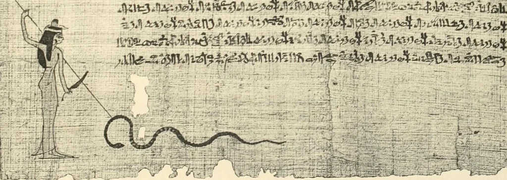 An illustration from Papyrus funéraires de la XXIe dynastie, 1914, leaf 58