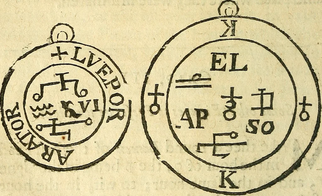 An illustration from Paracelsvs of the supreme mysteries of nature. : Of the spirits of the planets. of occult philosophy. The magical, sympathetical, and antipathetical cure of wounds and diseases. The mysteries of the twelve signs of the zodiack., 1656, leaf 127