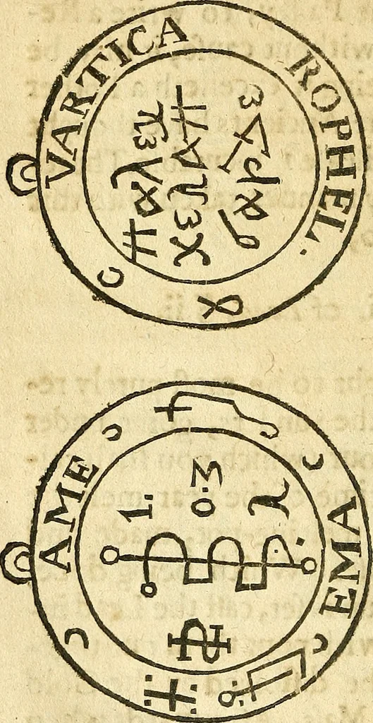 An illustration from Paracelsvs of the supreme mysteries of nature. : Of the spirits of the planets. of occult philosophy. The magical, sympathetical, and antipathetical cure of wounds and diseases. The mysteries of the twelve signs of the zodiack., 1656, leaf 131