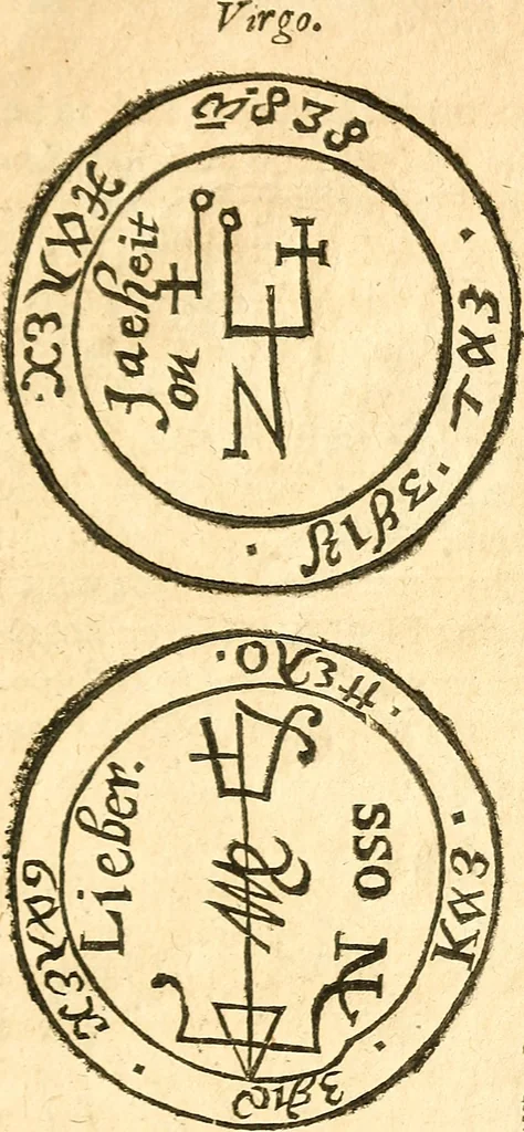 An illustration from Paracelsvs of the supreme mysteries of nature. : Of the spirits of the planets. of occult philosophy. The magical, sympathetical, and antipathetical cure of wounds and diseases. The mysteries of the twelve signs of the zodiack., 1656, leaf 166