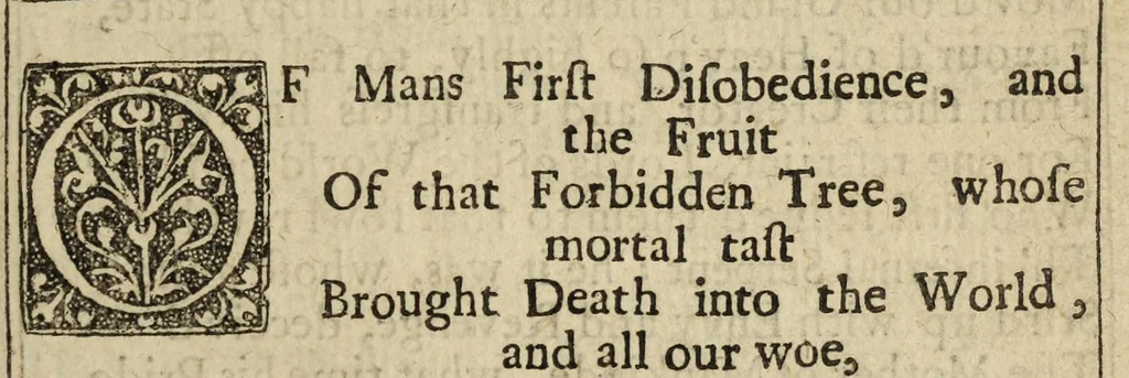 An illustration from Paradise lost : a poem in ten books, 1668, leaf 23
