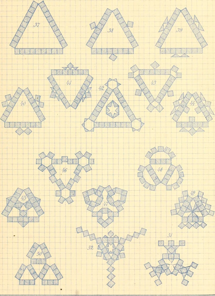 An illustration from The paradise of childhood: a manual for self-instruction in Friedrich Froebel's educational principles, and a practical guide to kinder-gartners, 1869, leaf 112