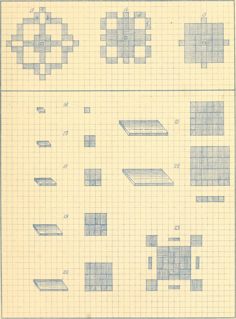 An illustration from The paradise of childhood: a manual for self-instruction in Friedrich Froebel's educational principles, and a practical guide to kinder-gartners, 1869, leaf 124
