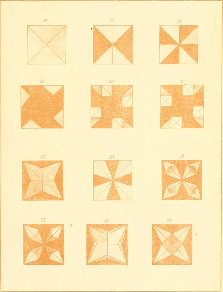 An illustration from The paradise of childhood: a manual for self-instruction in Friedrich Froebel's educational principles, and a practical guide to kinder-gartners, 1869, leaf 224