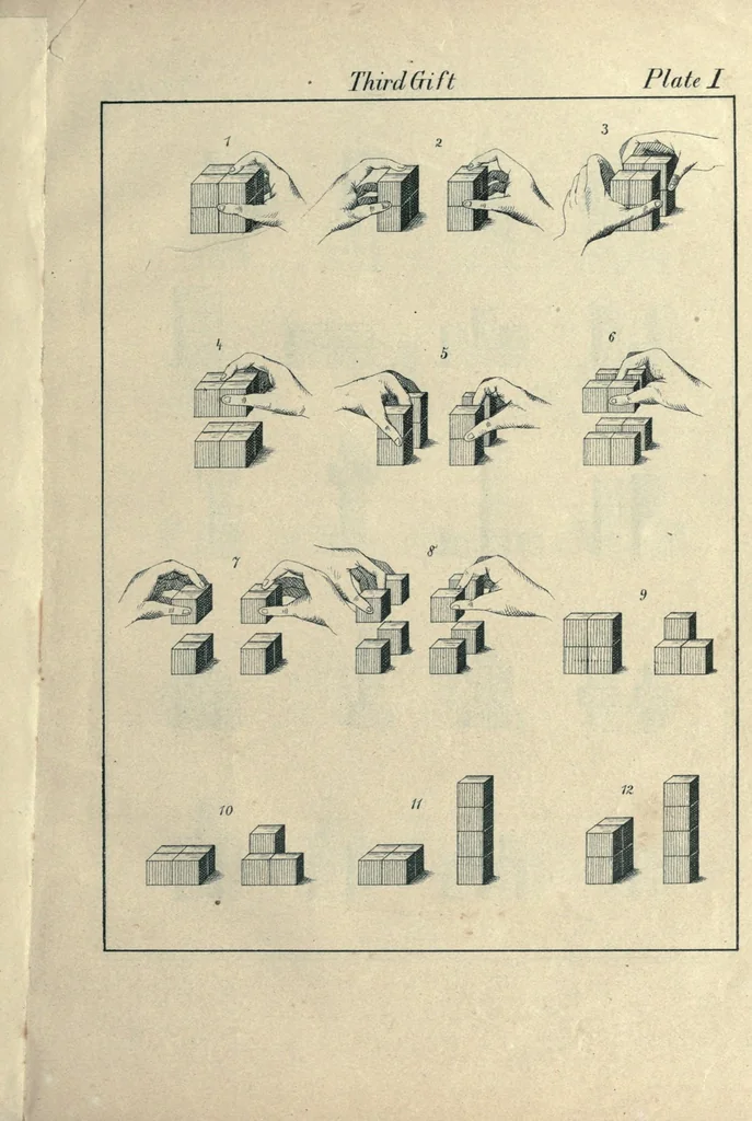 An illustration from The paradise of childhood: a manual for self-instruction in Friedrich Froebel's educational principles, and a practical guide to kinder-gartners, 1869, leaf 89