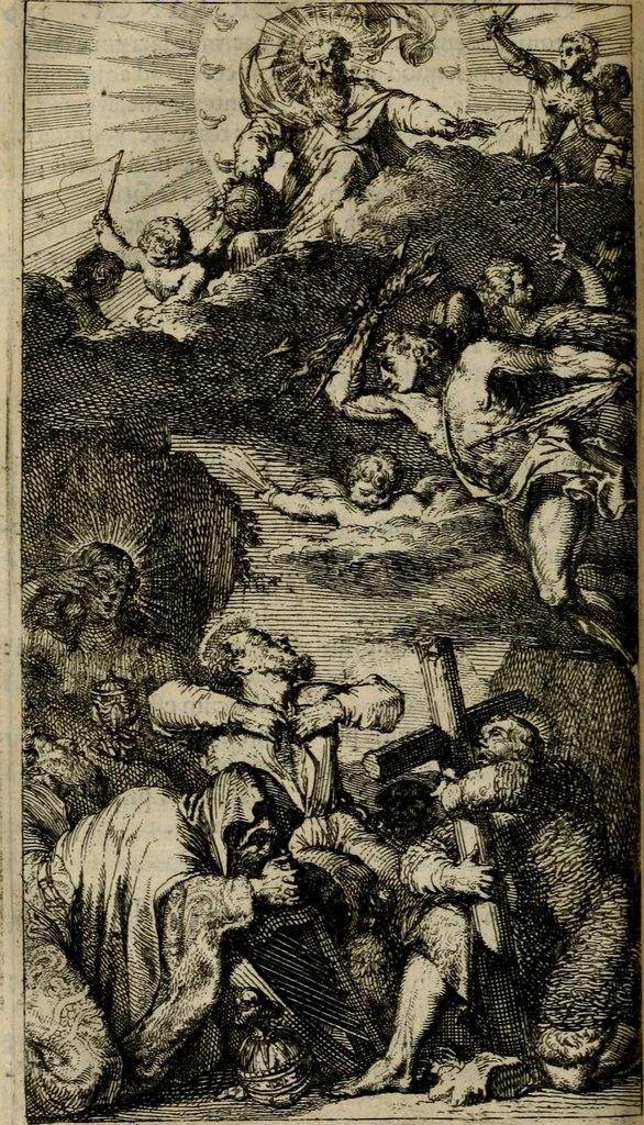 An illustration from Paradisus animae Christianae : lectissimis omnigenae pietatis delitiis amoenus, 1670, leaf 195