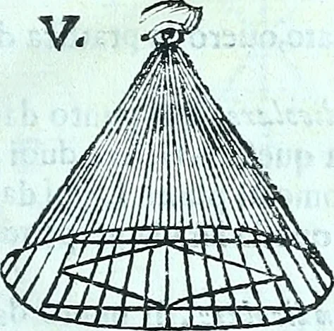 An illustration from Paradossi per pratticare la prospettiva senza saperla, fiori, per facilitare l'intelligenza, frvtti, per non operare alla cieca : cognitioni necessarie a pittori, scultori, architetti, ed à qualunque si diletta di disegno, 1672, leaf 16