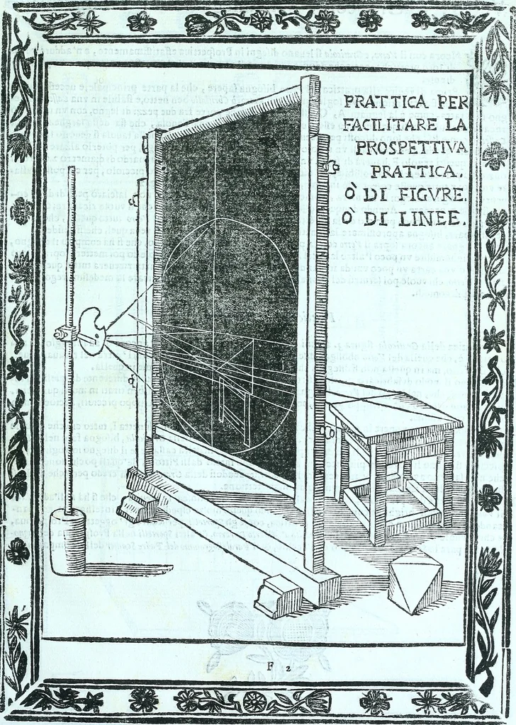An illustration from Paradossi per pratticare la prospettiva senza saperla, fiori, per facilitare l'intelligenza, frvtti, per non operare alla cieca : cognitioni necessarie a pittori, scultori, architetti, ed à qualunque si diletta di disegno, 1672, leaf 54