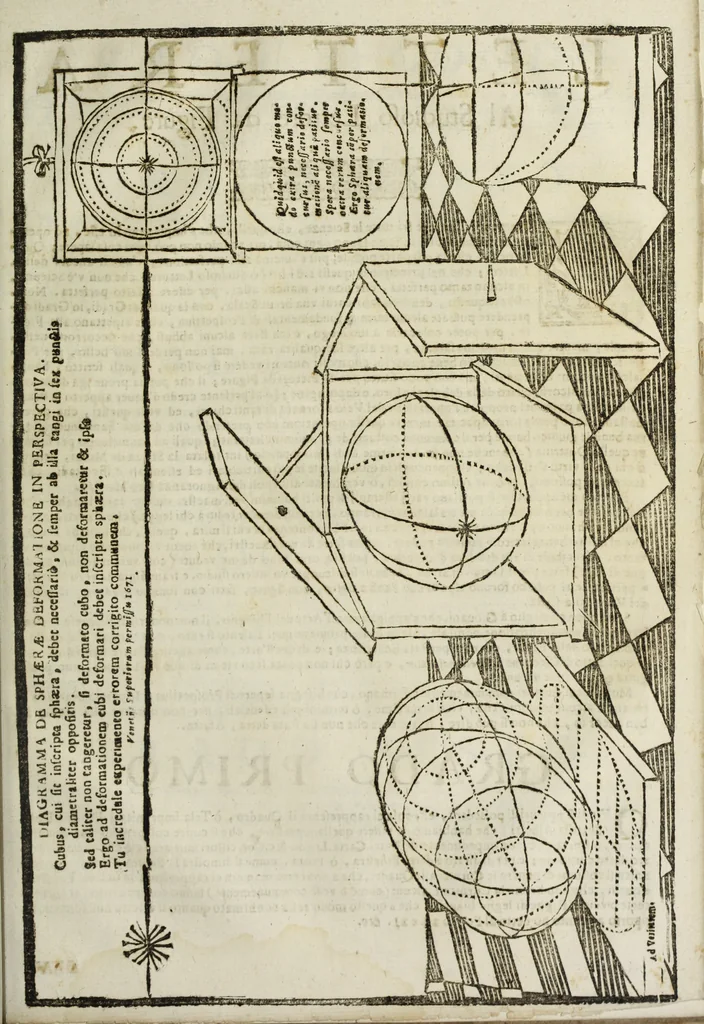 An illustration from Paradossi per pratticare la prospettiua senza saperla, fiori, per facilitare l'intelligenza, frutti, per non operare alla cieca : cognitioni necessarie à pittori, scultori, architetti, ed à qualunque si diletta di disegno, 1683, leaf 160