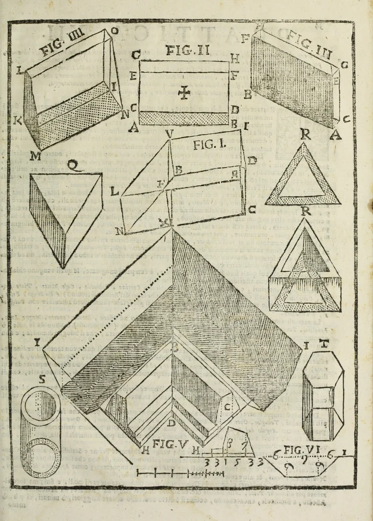 An illustration from Paradossi per pratticare la prospettiua senza saperla, fiori, per facilitare l'intelligenza, frutti, per non operare alla cieca : cognitioni necessarie à pittori, scultori, architetti, ed à qualunque si diletta di disegno, 1683, leaf 168