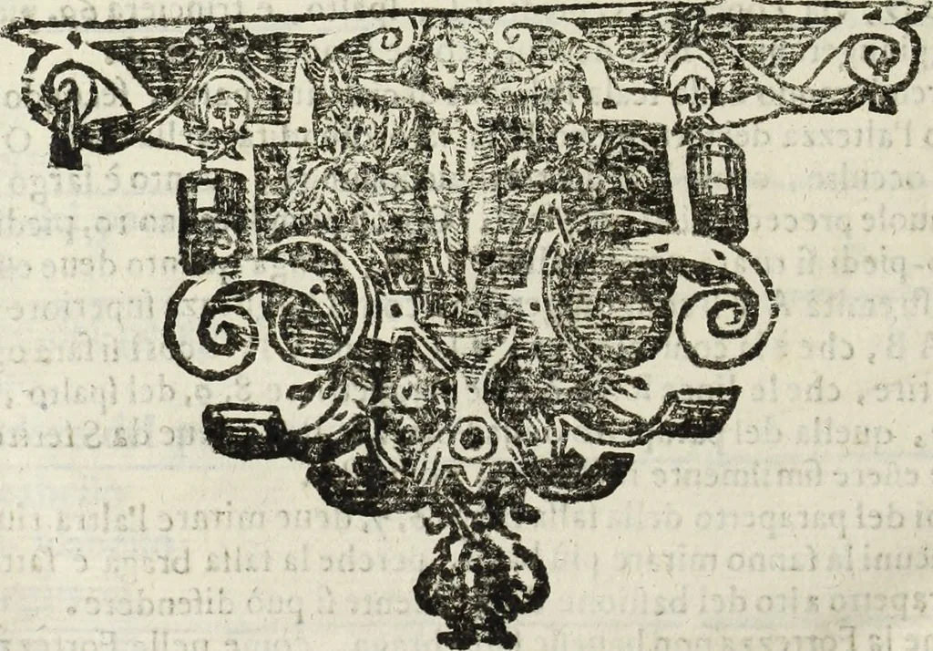 An illustration from Paradossi per pratticare la prospettiua senza saperla, fiori, per facilitare l'intelligenza, frutti, per non operare alla cieca : cognitioni necessarie à pittori, scultori, architetti, ed à qualunque si diletta di disegno, 1683, leaf 189