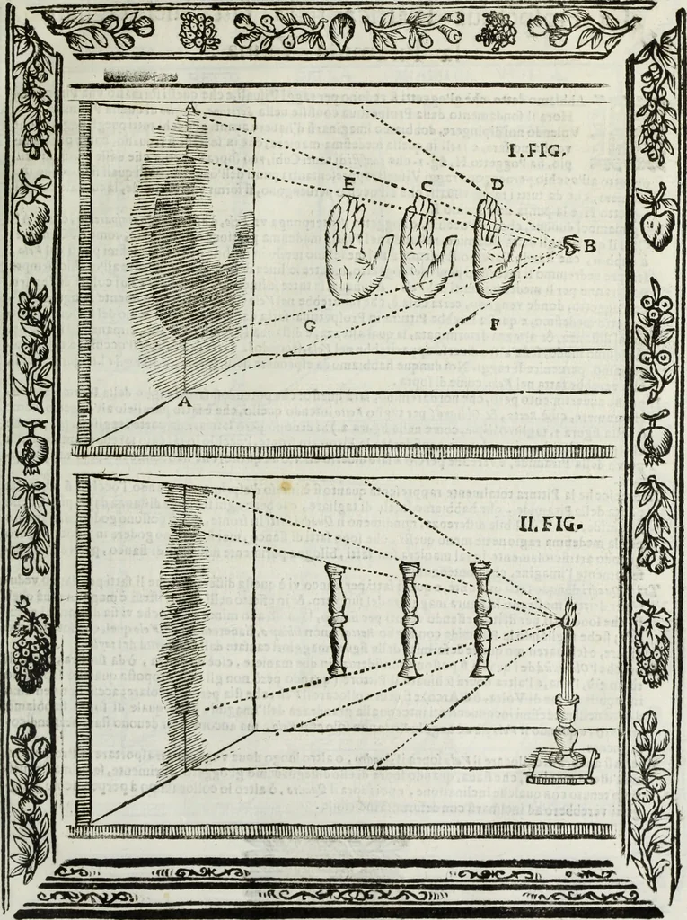 An illustration from Paradossi per pratticare la prospettiua senza saperla, fiori, per facilitare l'intelligenza, frutti, per non operare alla cieca : cognitioni necessarie à pittori, scultori, architetti, ed à qualunque si diletta di disegno, 1683, leaf 30