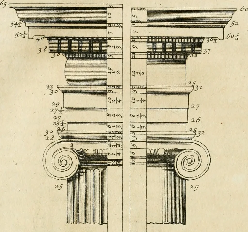 An illustration from Parallele de l'architecture antique avec la moderne : suivant les dix principaux auteurs qui ont écrit sur les cinq ordres, 1766, leaf 111