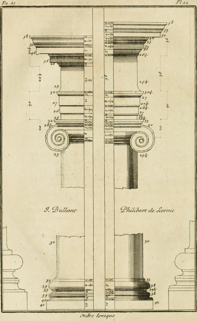 An illustration from Parallele de l'architecture antique avec la moderne : suivant les dix principaux auteurs qui ont écrit sur les cinq ordres, 1766, leaf 115