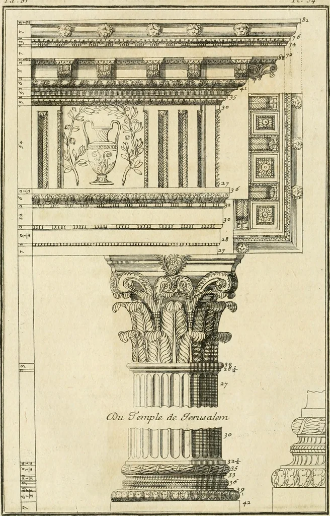 An illustration from Parallele de l'architecture antique avec la moderne : suivant les dix principaux auteurs qui ont écrit sur les cinq ordres, 1766, leaf 155
