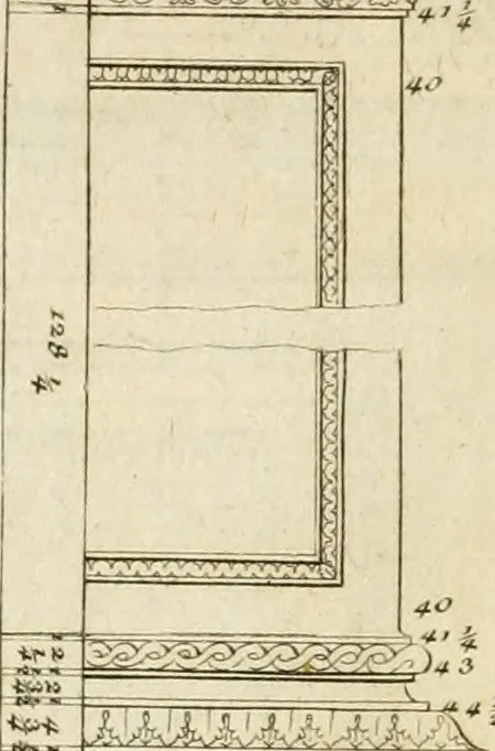 An illustration from Parallele de l'architecture antique avec la moderne : suivant les dix principaux auteurs qui ont écrit sur les cinq ordres, 1766, leaf 179