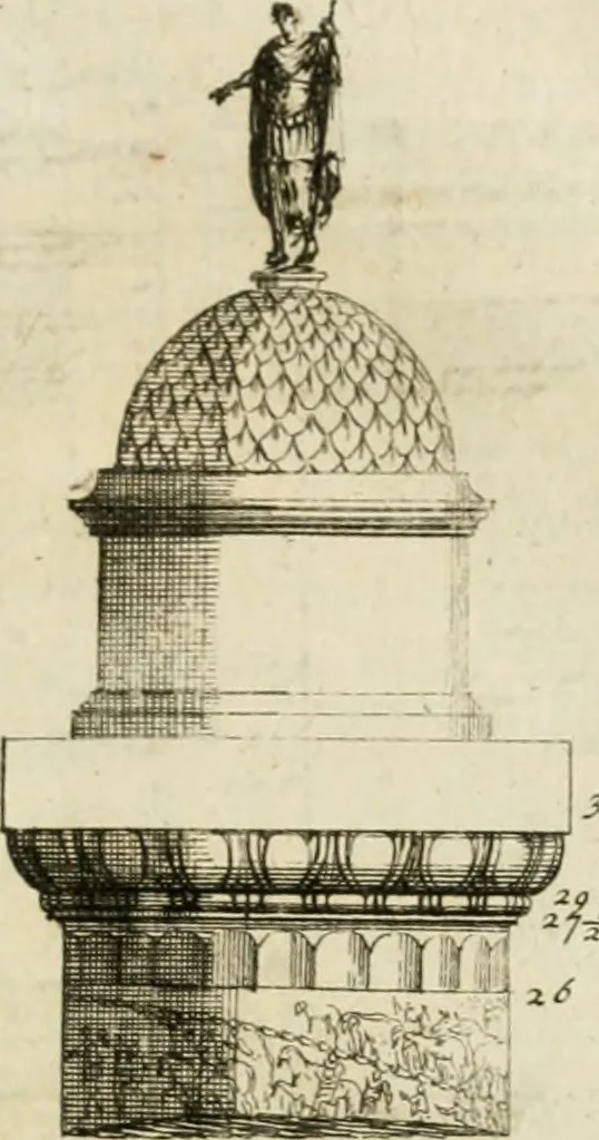 An illustration from Parallele de l'architecture antique avec la moderne : suivant les dix principaux auteurs qui ont écrit sur les cinq ordres, 1766, leaf 194