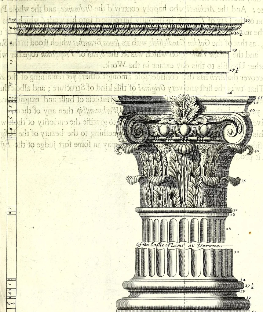 An illustration from A parallel of the antient architecture with the modern : in a collection of ten principal authors who have written upon the five orders ..., 1664, leaf 131