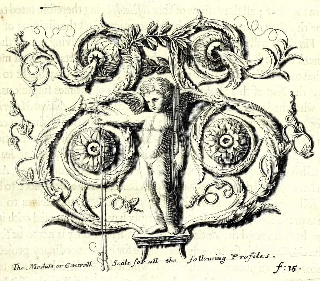 An illustration from A parallel of the antient architecture with the modern : in a collection of ten principal authors who have written upon the five orders ..., 1664, leaf 43