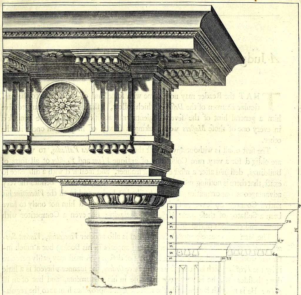 An illustration from A parallel of the antient architecture with the modern : in a collection of ten principal authors who have written upon the five orders ..., 1664, leaf 49