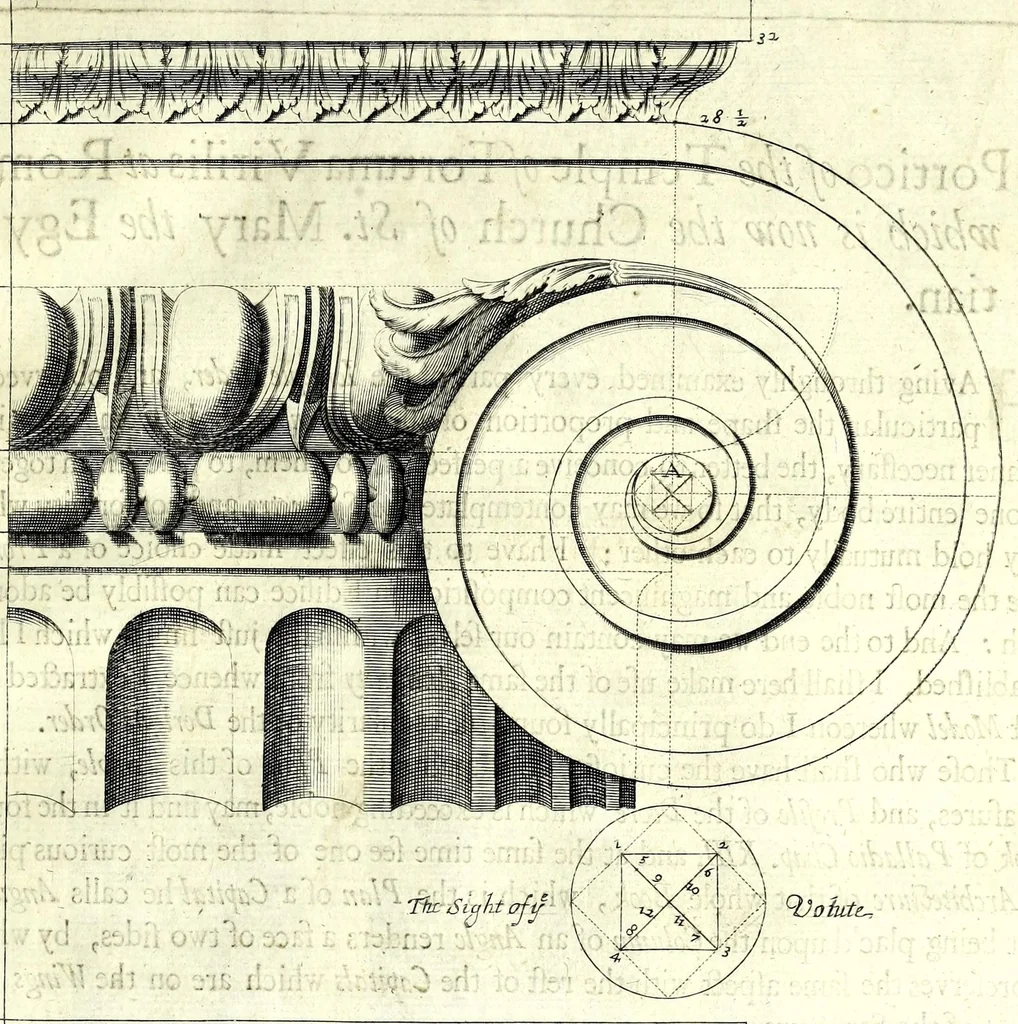 An illustration from A parallel of the antient architecture with the modern : in a collection of ten principal authors who have written upon the five orders ..., 1664, leaf 87